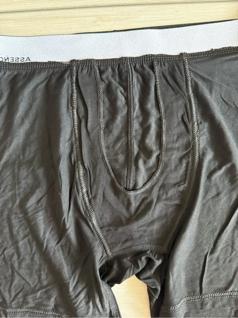 Assence Dual Pouch Boxer Brief Black XL NWOT